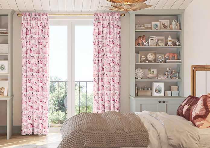 Magic Castle, Princess Pink - Made to Measure Curtains - Image 3